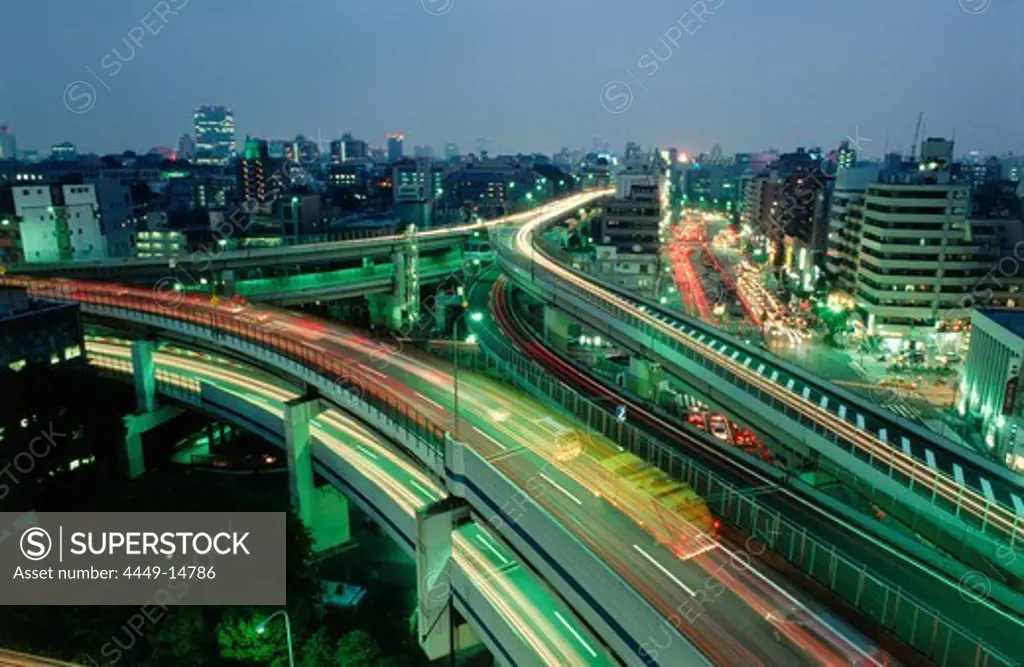 Shinto Express Highway, double layer Highway, Roppangi, Tokyo, Japan