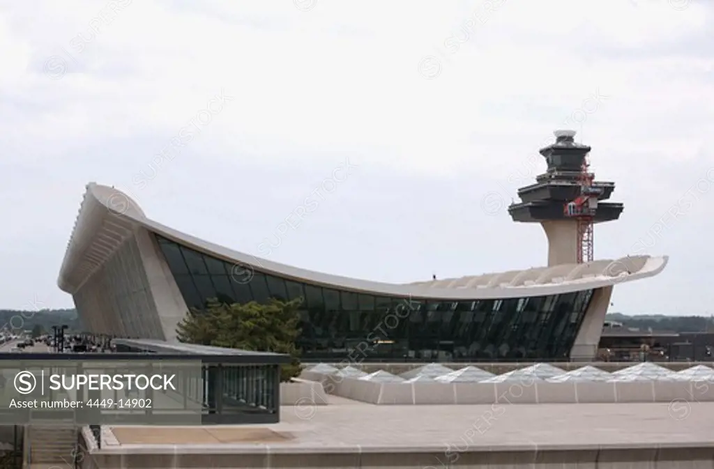 Exterior view of the Washington Dulles International Airport, Virginia, America, USA