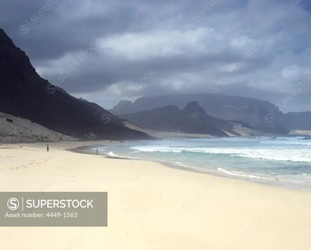 Sandy beach, Praia Grande, Sao Vicente, Cape Verde Islands