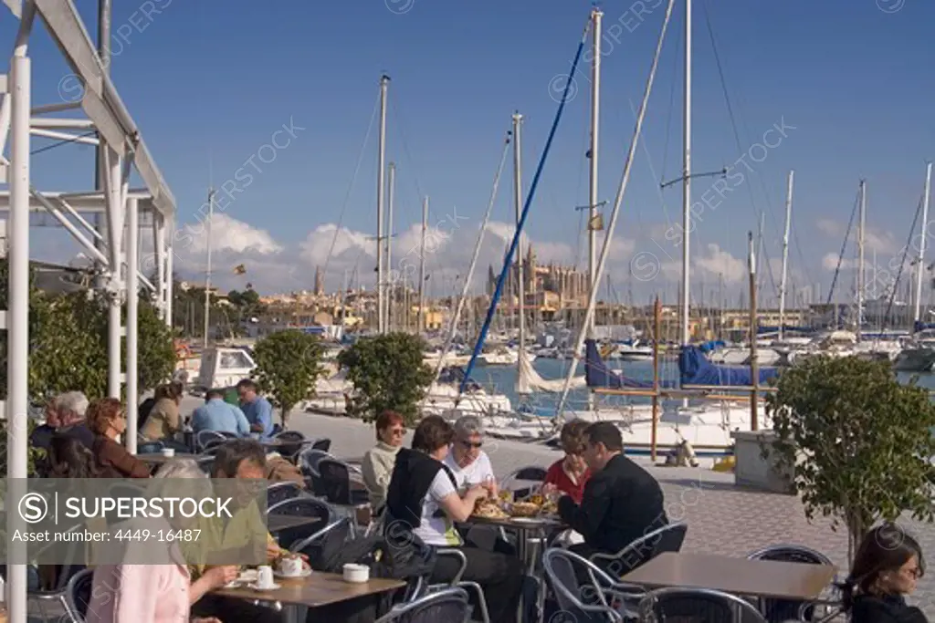 Mallorca, Hafen, Cafe, Terasse, Tapas, Menschen