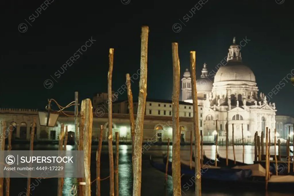 Santa Maria della Salute at night, Venice, Italy