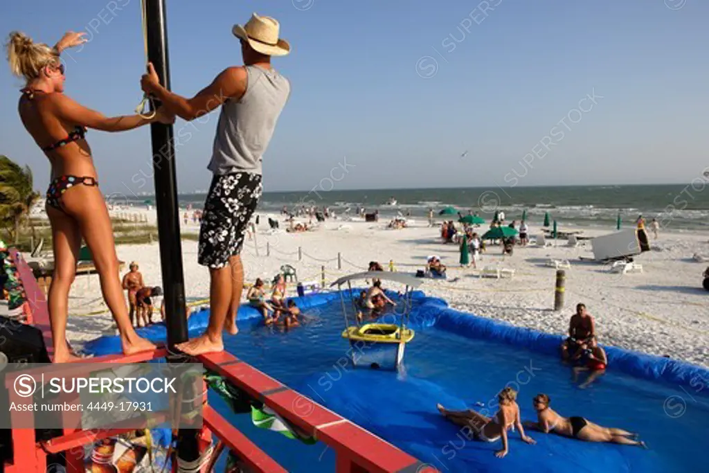 Spring break party in Fort Myers Beach, Florida, USA