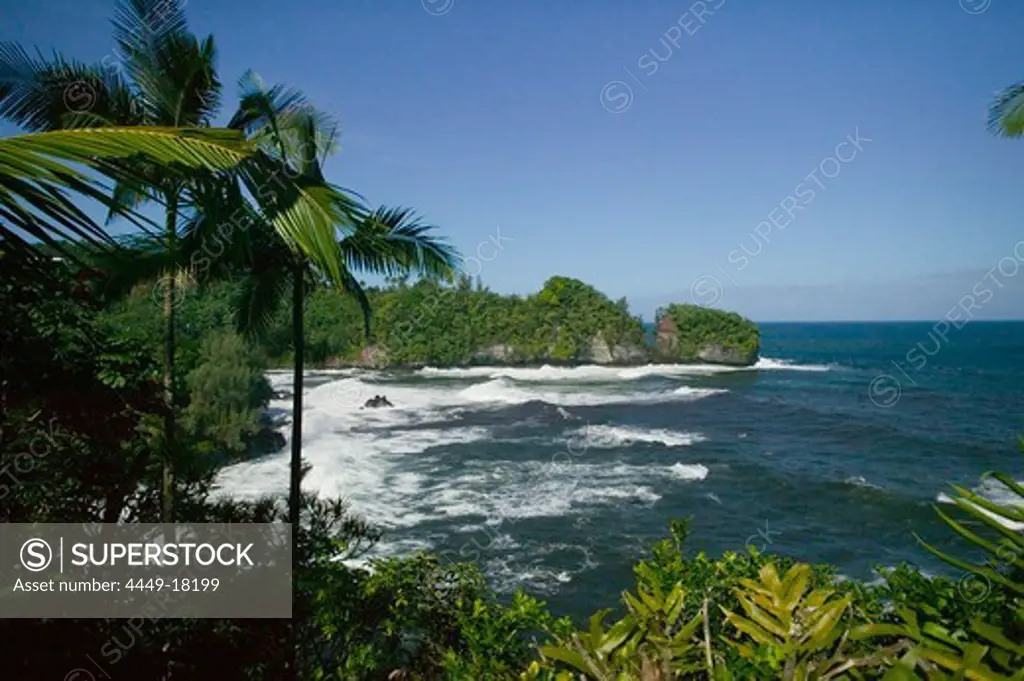 USA, Hawaii, Big Island, Bucht, Bayfront Highway, Pepeekeo Scenic Drive, ocean, wave, landscape, coast, nature, water