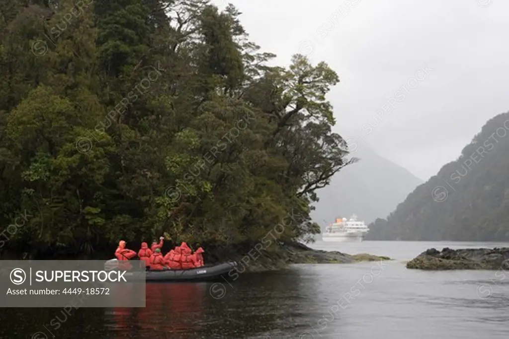 MS Bremen Zodiac Excursion, Doubtful Sound, Fiordland National Park, South Island, New Zealand