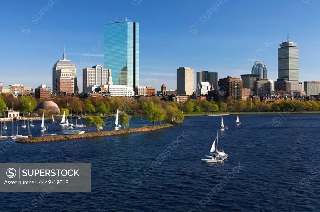 Back Bay and the Charles River, Boston, Massachusetts