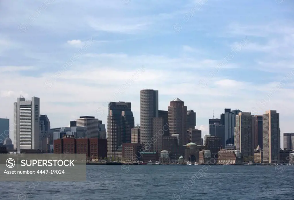Cityscape of Boston and Harbor, Boston, Massachusetts, USA
