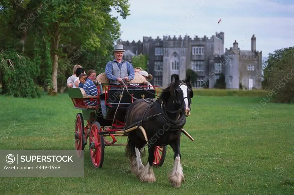 Horse and carriage, Birr Castle Demesne Birr, Co. Offaly, Ireland