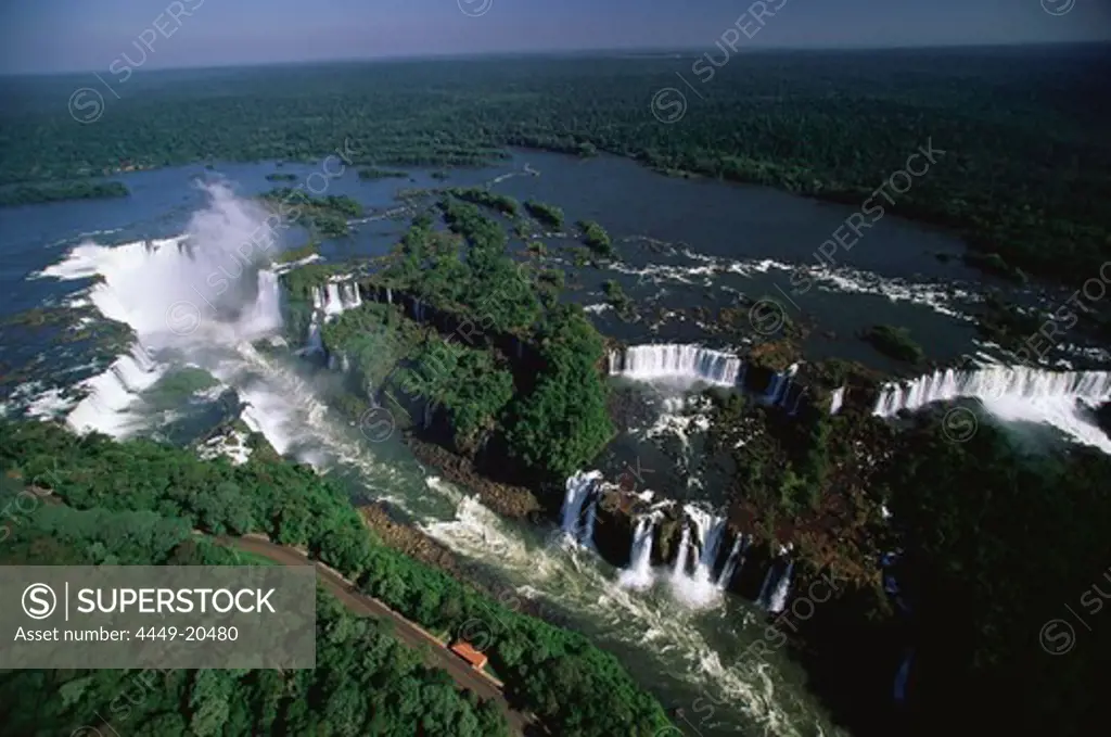 Iguassu Waterfalls, Aerial view, Brazil, Argentina