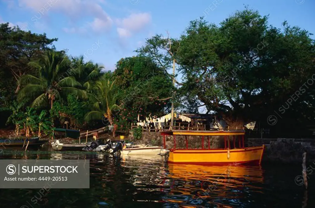 Puerto Asese harbour, Las Isletas, archipelago near Granada, Lake Nicaragua, Nicaragua, Central America