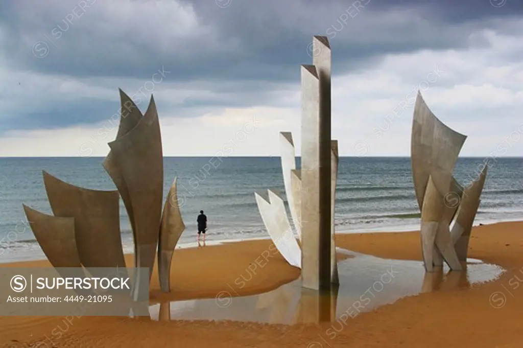 Omaha Beach: memorial Les Braves by Anilore Bandon, Dep.Calvados, Normandie, France, Europe