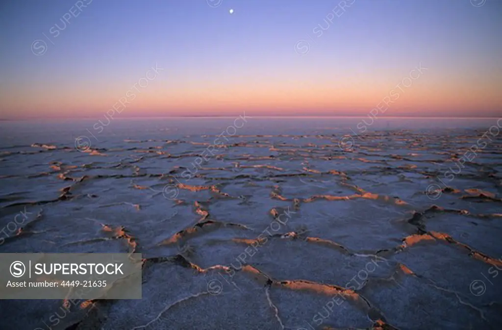Salt crust on the southern point of Lake Eyre, South Australia, Australia