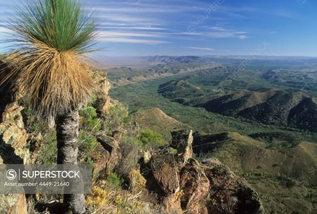 view from the top of St. Mary Peak over the ABC Range, Flinders Ranges, South Australia, Australia