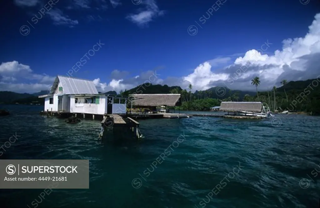 Pearl farm off the coast of the island, Raiatea, French Polynesia, south sea