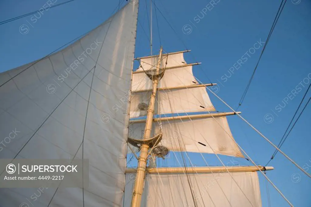Star Flyer Sails, Sailing in Aegaen Sea Greece
