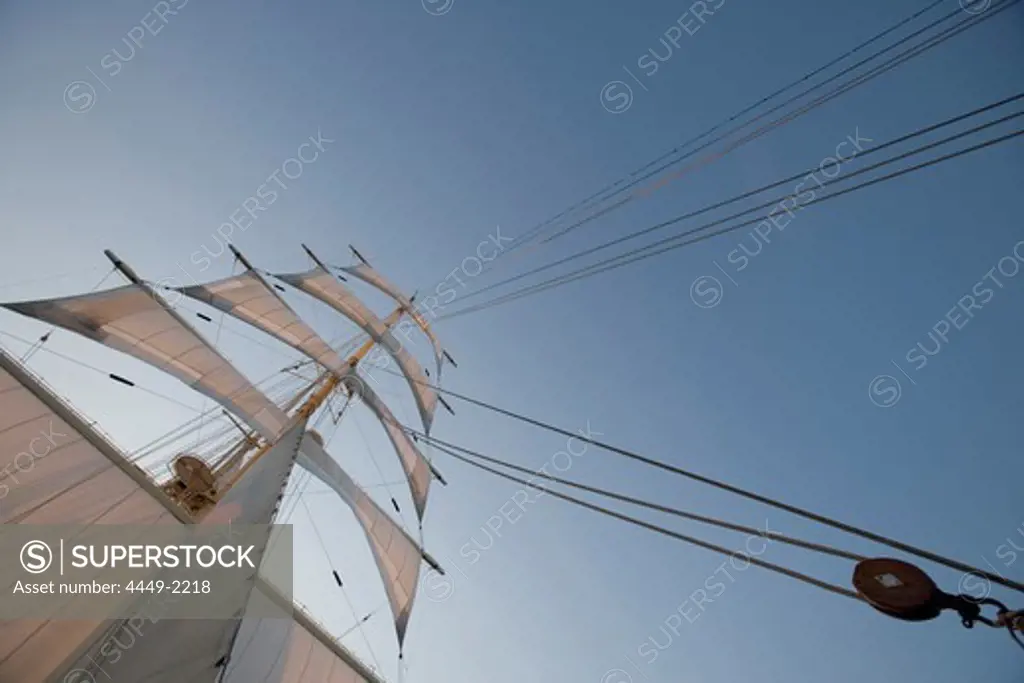 Star Flyer Sails, Sailing in Aegean Sea Greece