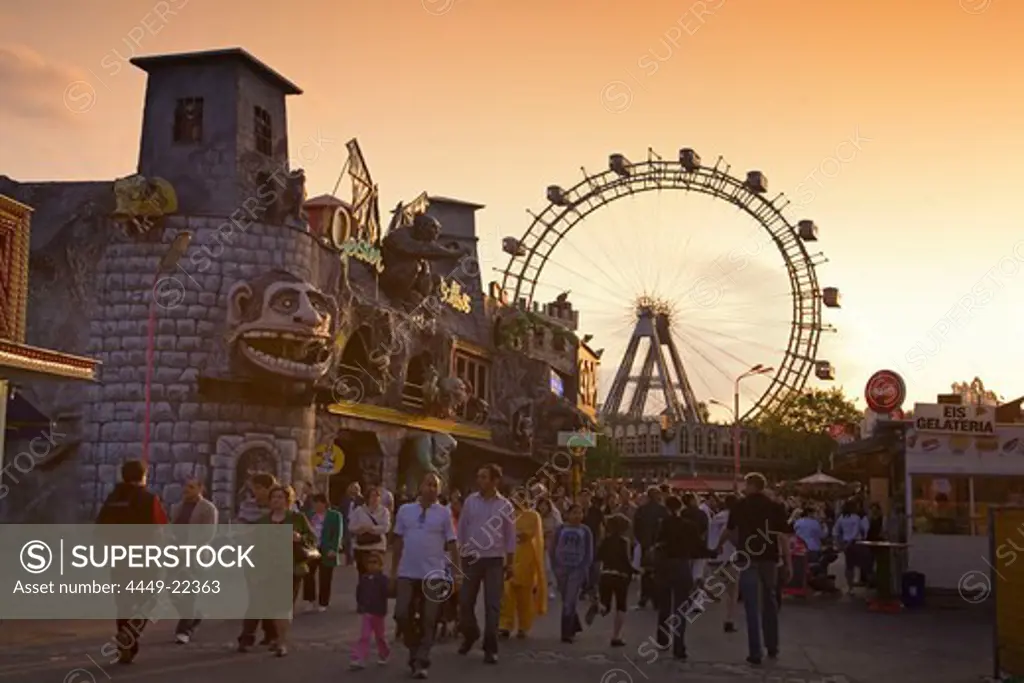 Vienna Austria Prater Big Wheel sunset