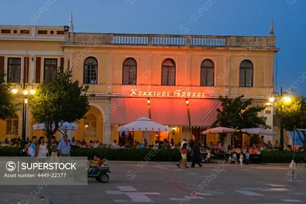 Greece Zakynthos Solomos square restaurant