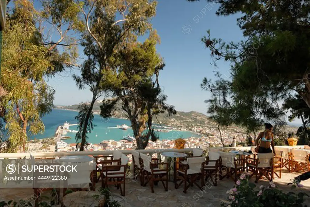 Greece Zakynthos town Taverne on the Strani hill