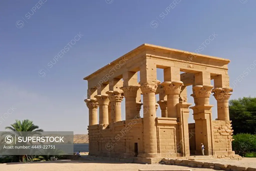 Isis temple on island Philae, lake Aswan (reservoir), Egypt, Africa