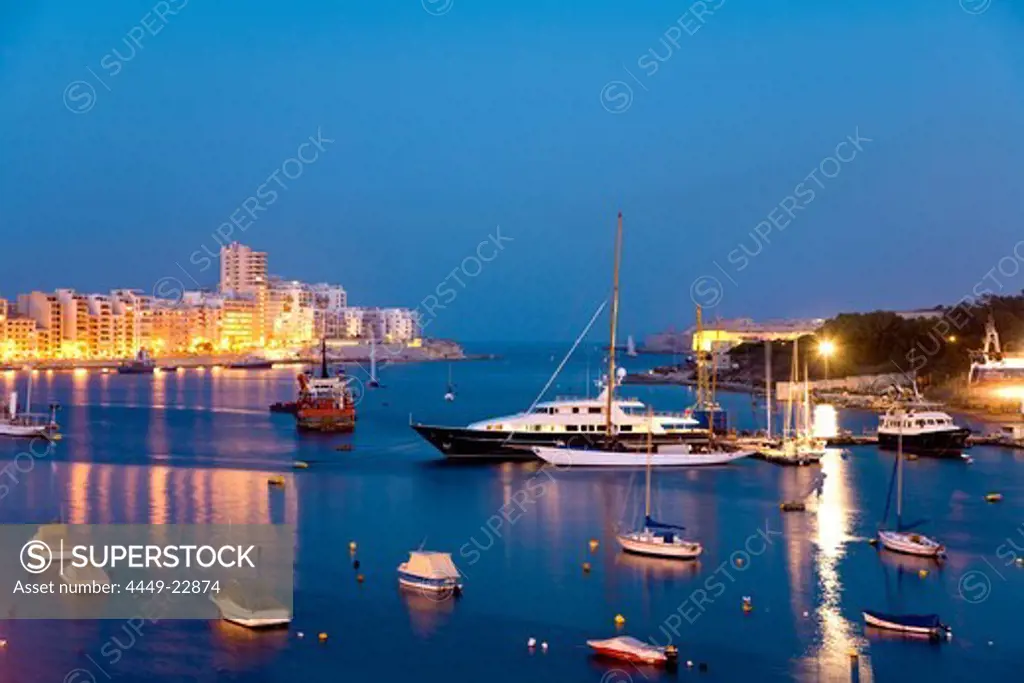 Marsamxett Harbour, Sliema, Valletta, Malta