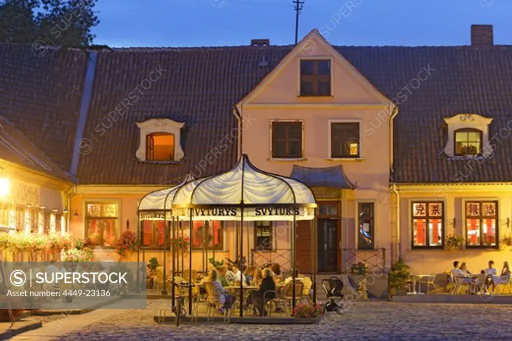 Restaurant on Theatre square in Klaipeda (Memel), Lithuania