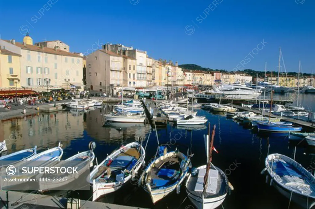 St. Tropez harbour, Cote d'Azur, Provence, France