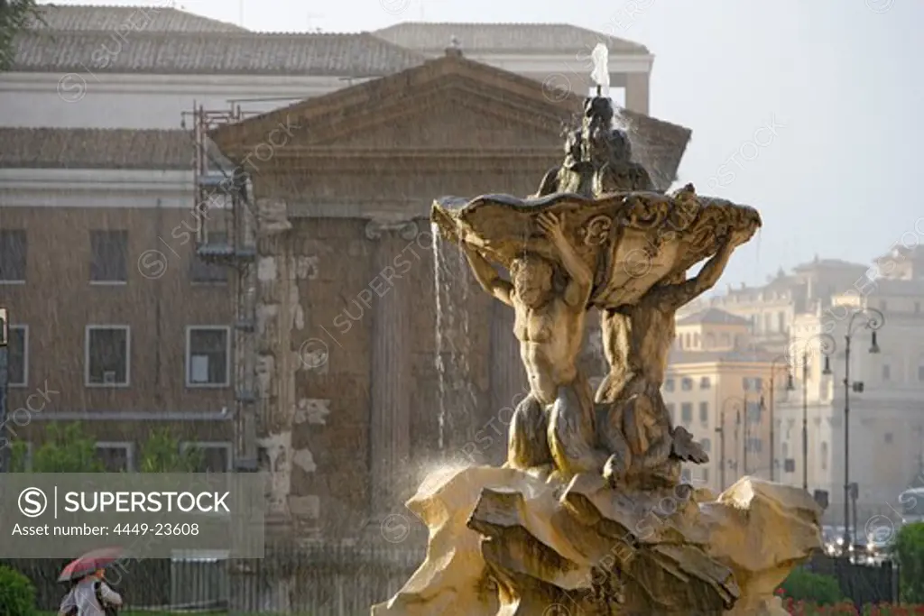 Fountain at Piazza Bocca della Verita, Rome, Italy, Europe