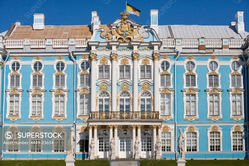 Catherine Palace in Tsarskoye Selo, 25 km south-east of St. Petersburg, Russia