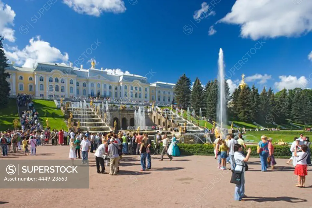 Grand Cascade in Peterhof Palace, St. Petersburg, Russia