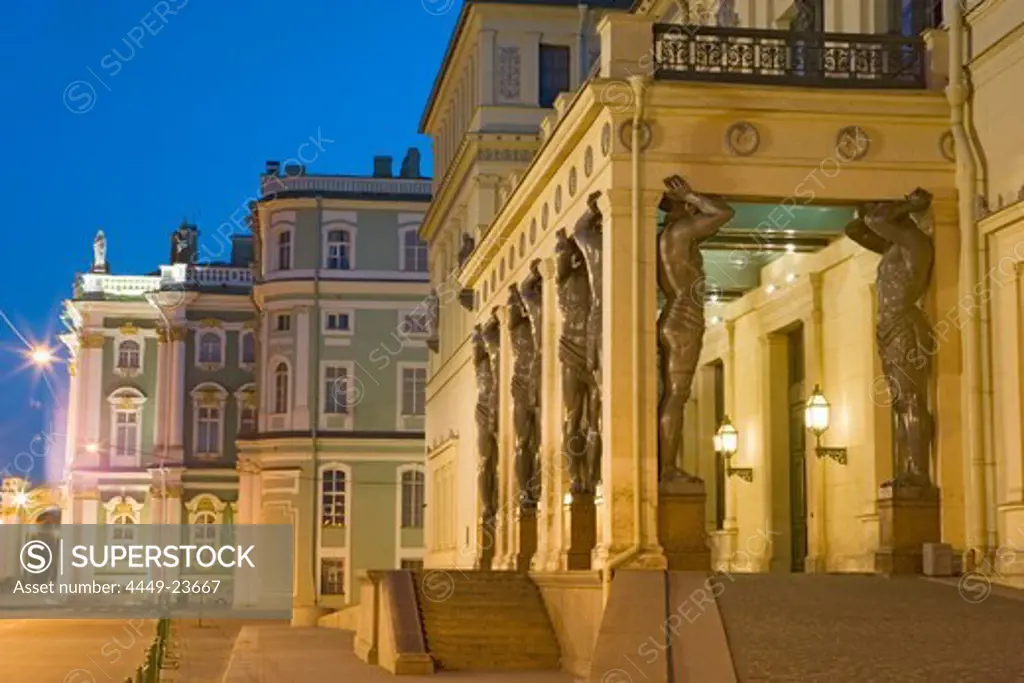 Portikus of the New Hermitage, Saint Petersburg, Russia