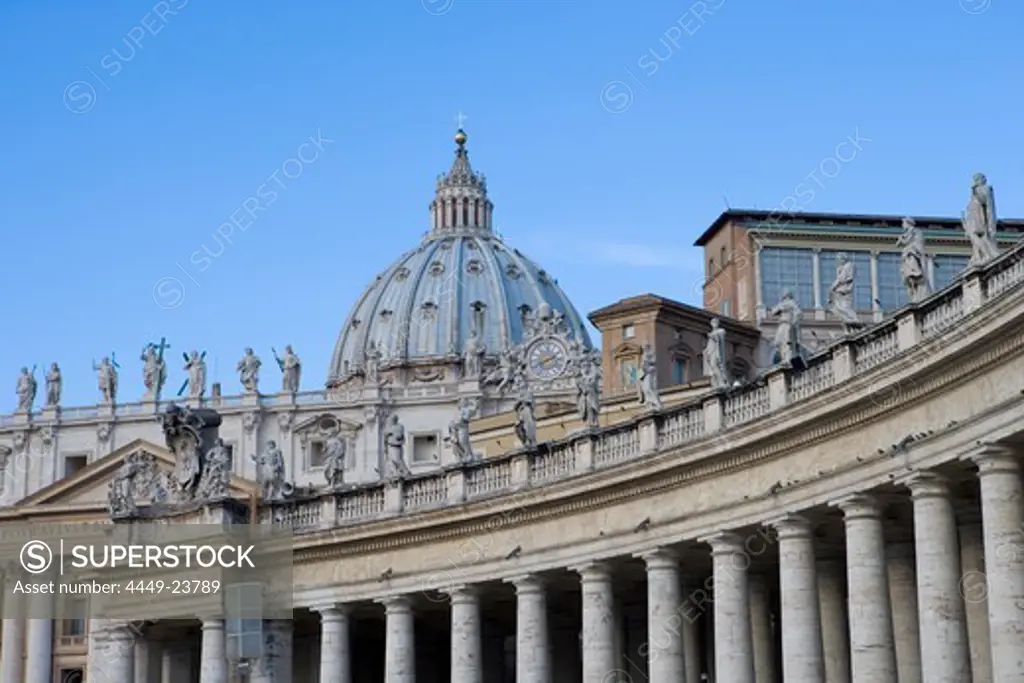 St Peter's Basilica at Piazza San Pietro, Rome, Vatican, Italy