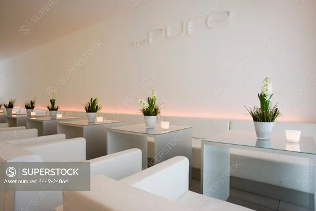 Lobby of The Pure Boutique Designer Hotel, Frankfurt, Hesse, Germany