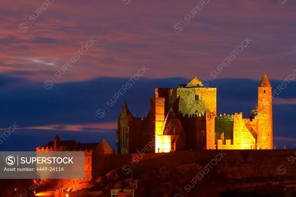 outdoor photo, sunset, Rock of Cashel, Cashel, County Tipperary, Ireland, Europe