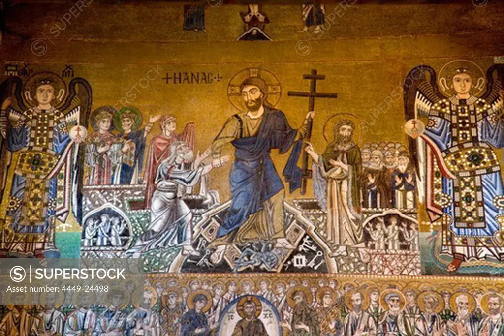 Mosaic of the Last Judgement in Cathedral of Santa Maria Assunta, Church, Torcello, Venice, Laguna, Veneto, Italy