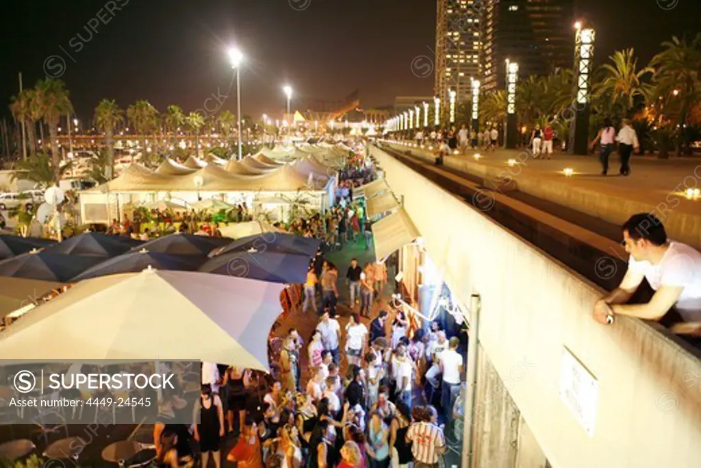 Nightlife, Moll Mestral, Port Olympico, Barcelona, Catalonia, Spain