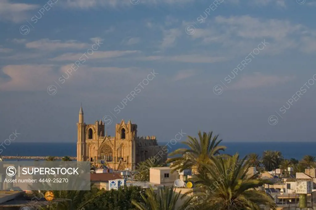 The Lala Mustafa Pasa Camii Mosque, originally known as the Saint Nicolas Cathedral and later as the Ayasofya, Saint Sophia, Mosque of Magusa, Famagusta, Gazimagusa, North Cyprus, Cyprus