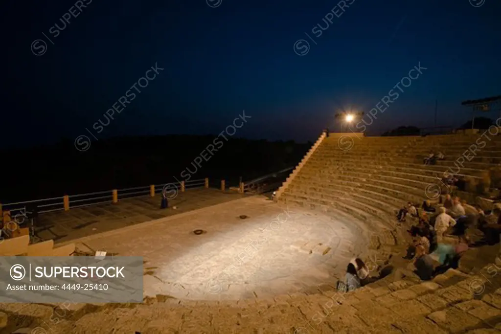 Kourion Theater at night, Greco Roman Theater, Kourion, Cyprus