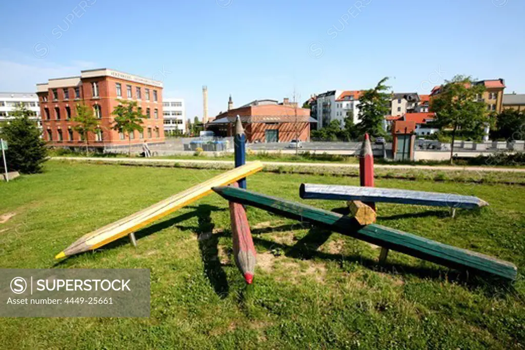 Playground and Art, Leipzig, Saxony, Germany