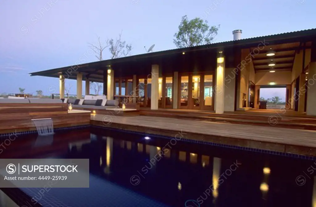 The homestead of the luxurious Wrotham Park Lodge in the Cape York peninsula in Queensland, Australia