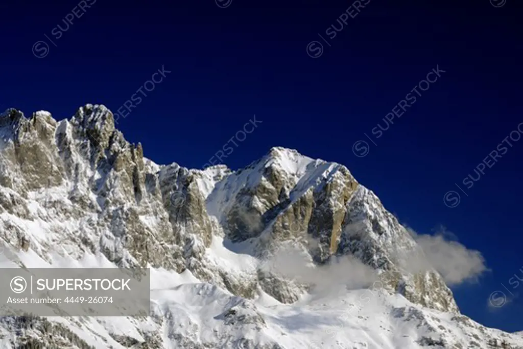 Hochgrubachspitze, Ackerlspitze and Maukspitze, Wilder Kaiser, Kaiser range, Tyrol, Austria