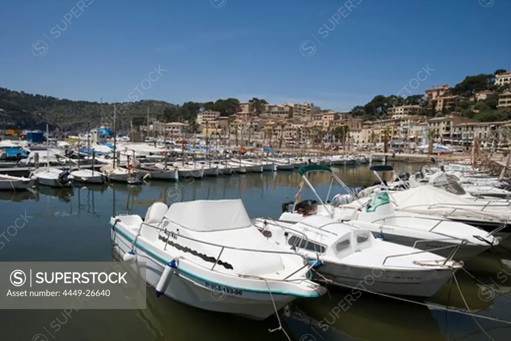 Boats at Marina, Port de Soller, Mallorca, Balearic Islands, Spain