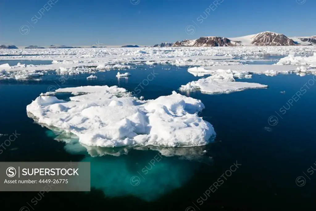 Seven Islands and icefloes, Spitsbergen, Norway