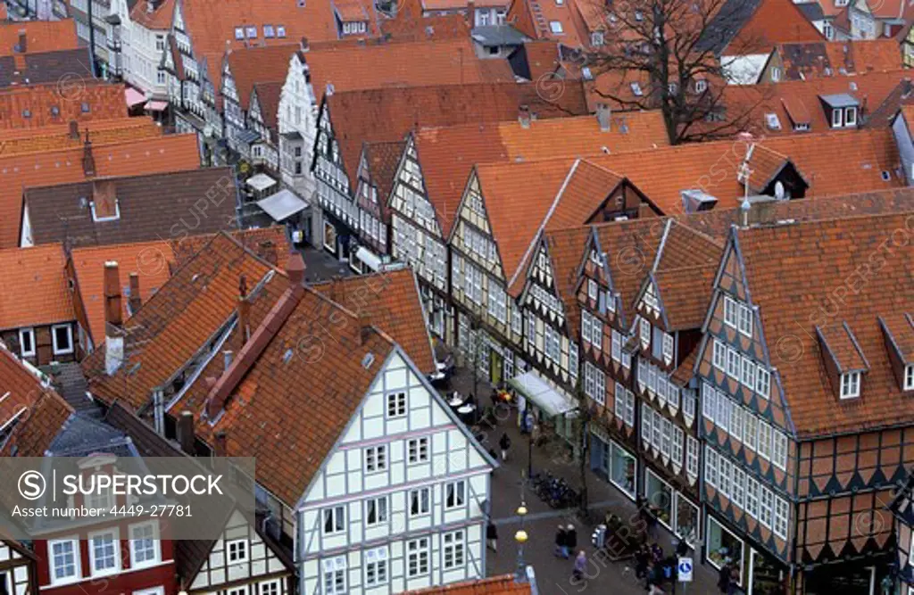 Europe, Germany, Lower Saxony, Celle, view of the historic town centre