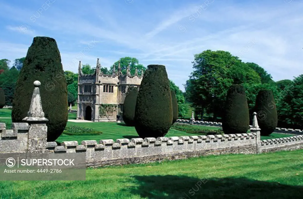 View at Lauhyrock House at a park, Cornwall, England, Great Britain, Europe