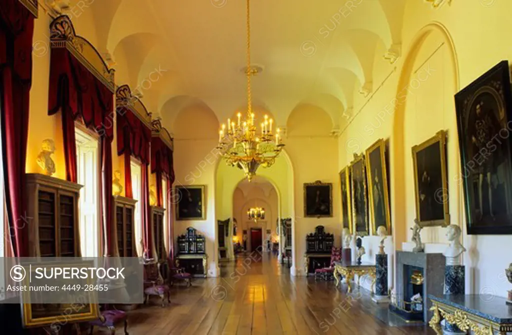 Europe, Great Britain, England, North Yorkshire, York, Castle Howard, long Gallery south