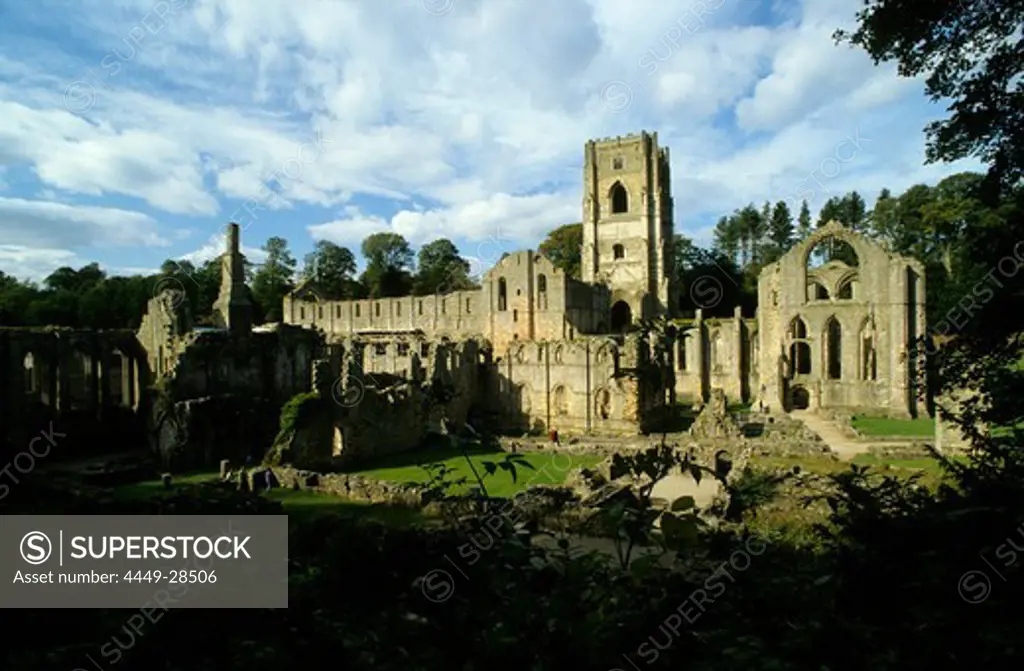 Europe, Great Britain, England, North Yorkshire, Aldfield, Fountains Abbey