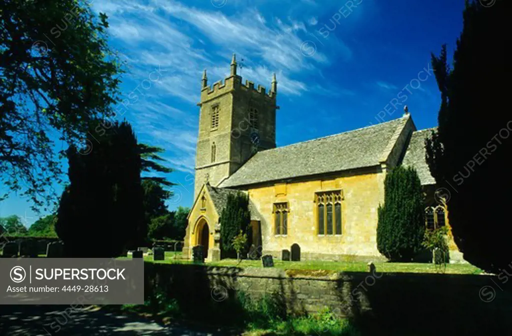 Europe, England, Gloucestershire, Cotswolds, Stanway, church