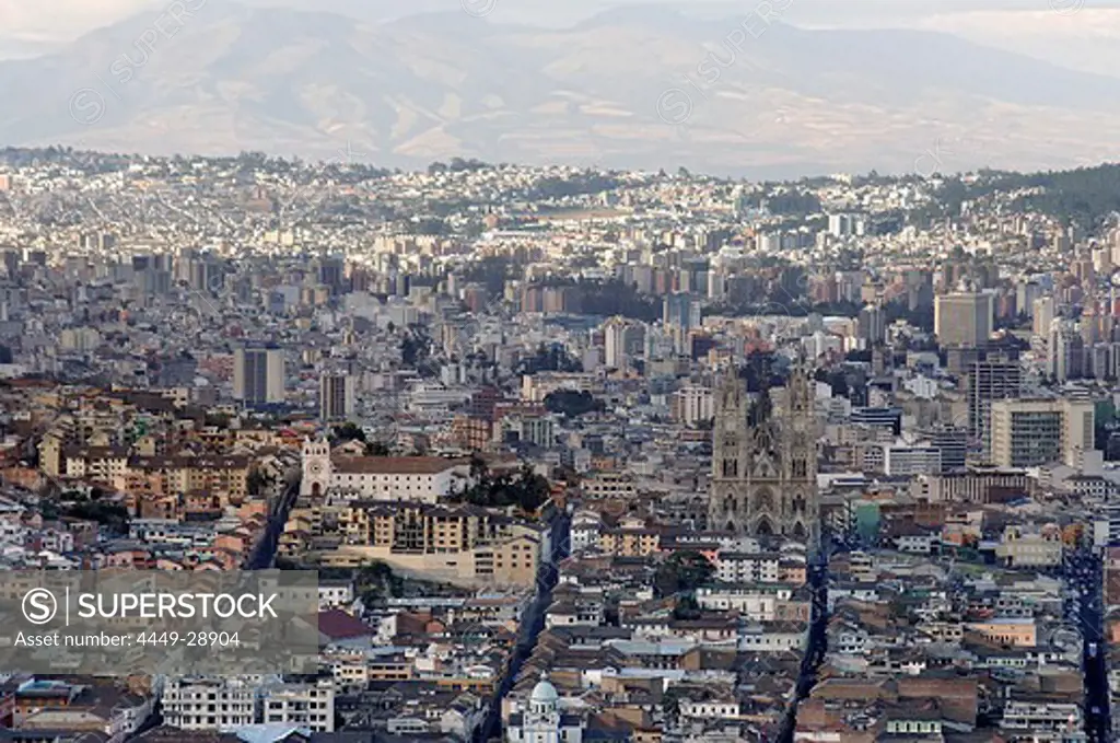 View from El Panecillo to Quito, Ecuador, South America