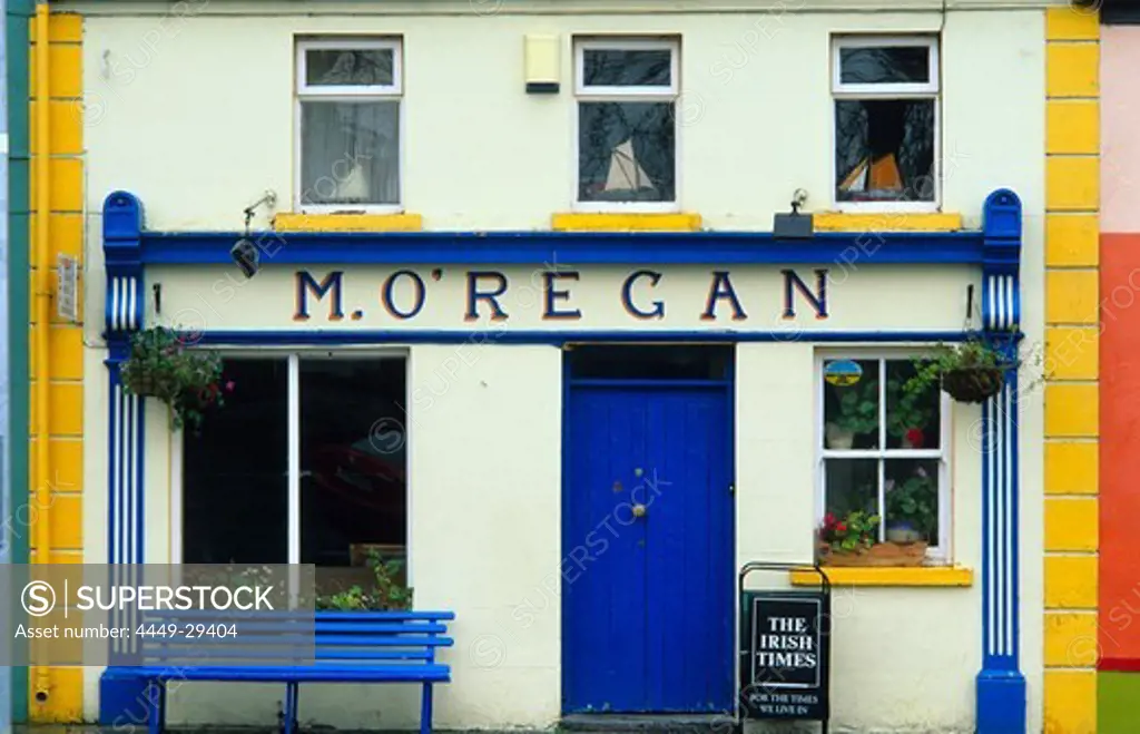 Painted shop in Kinvara, Co. Galway, Ireland, Europe