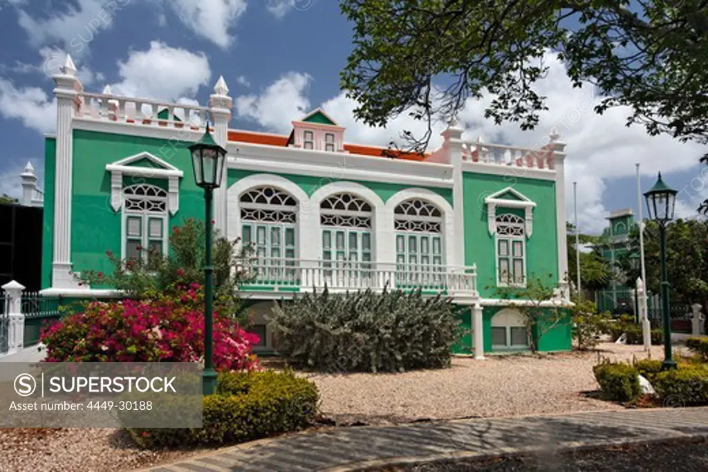 West Indies, Aruba, Oranjestadt, colonial buidling